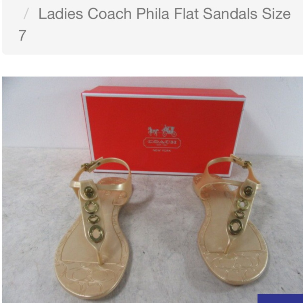 Coach sandals flat Phil’a jelly size 7